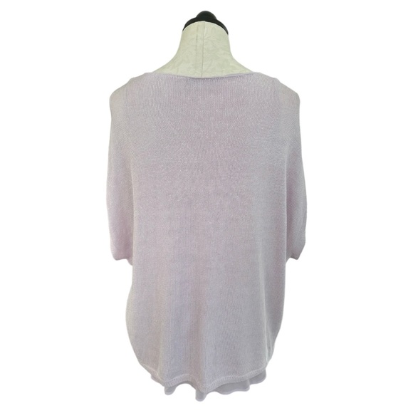 Nic and Zoe Lived In Layered Look Top Linen Blend Lavender Lilac NEW Size Medium - Picture 5 of 13